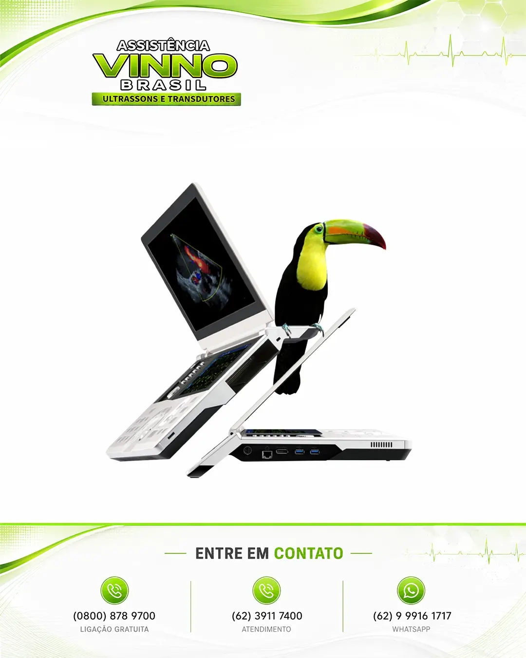 CONSERTO DE ULTRASSOM VINNO D5 VET PORTO ALEGRE
