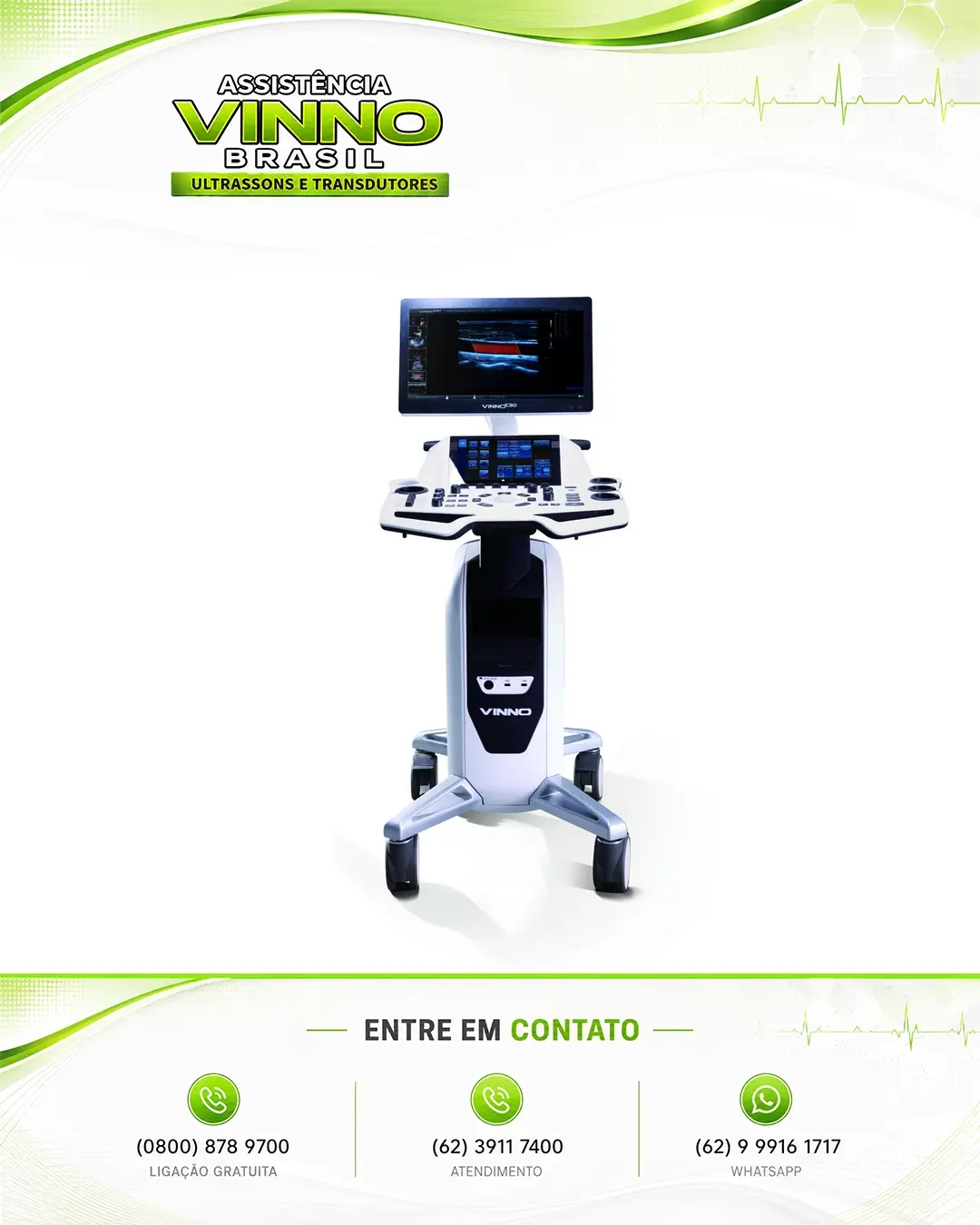 MANUTENÇÃO ESPECIALIZADA ULTRASSOM VINNO E30 FORTALEZA