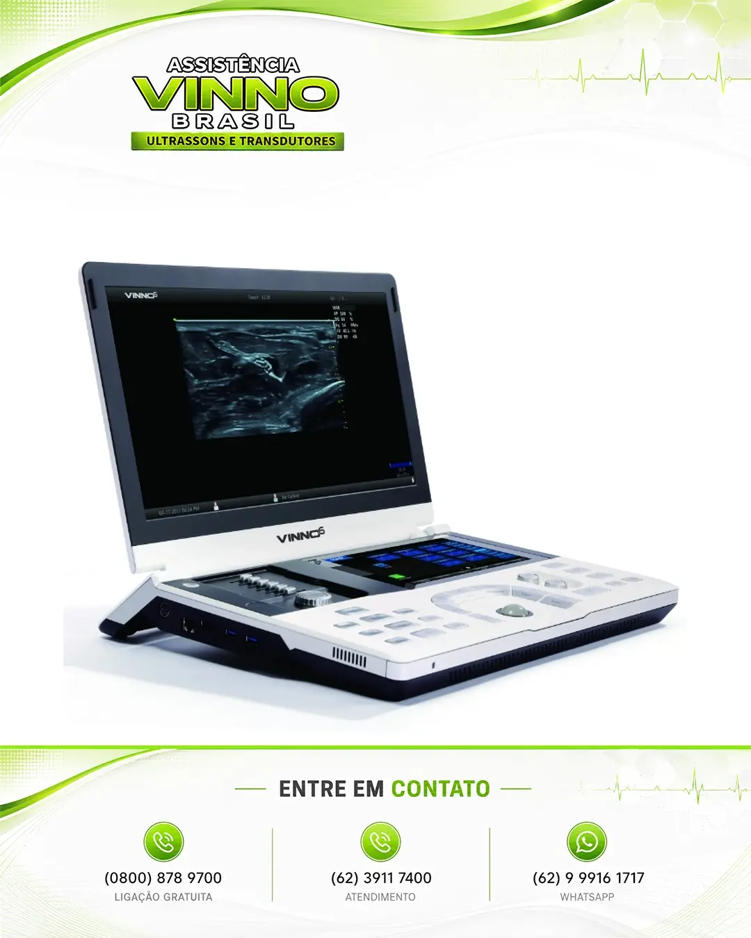 REPARO ULTRASSOM VINNO A6 FLORIANÓPOLIS