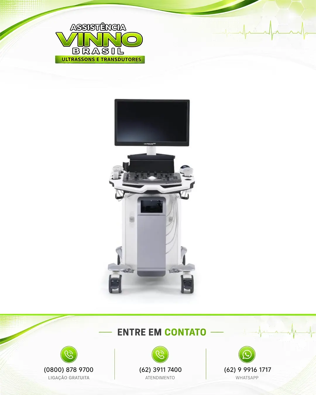 SUPORTE TÉCNICO PARA ULTRASSOM VINNO ULTIMUS 9E