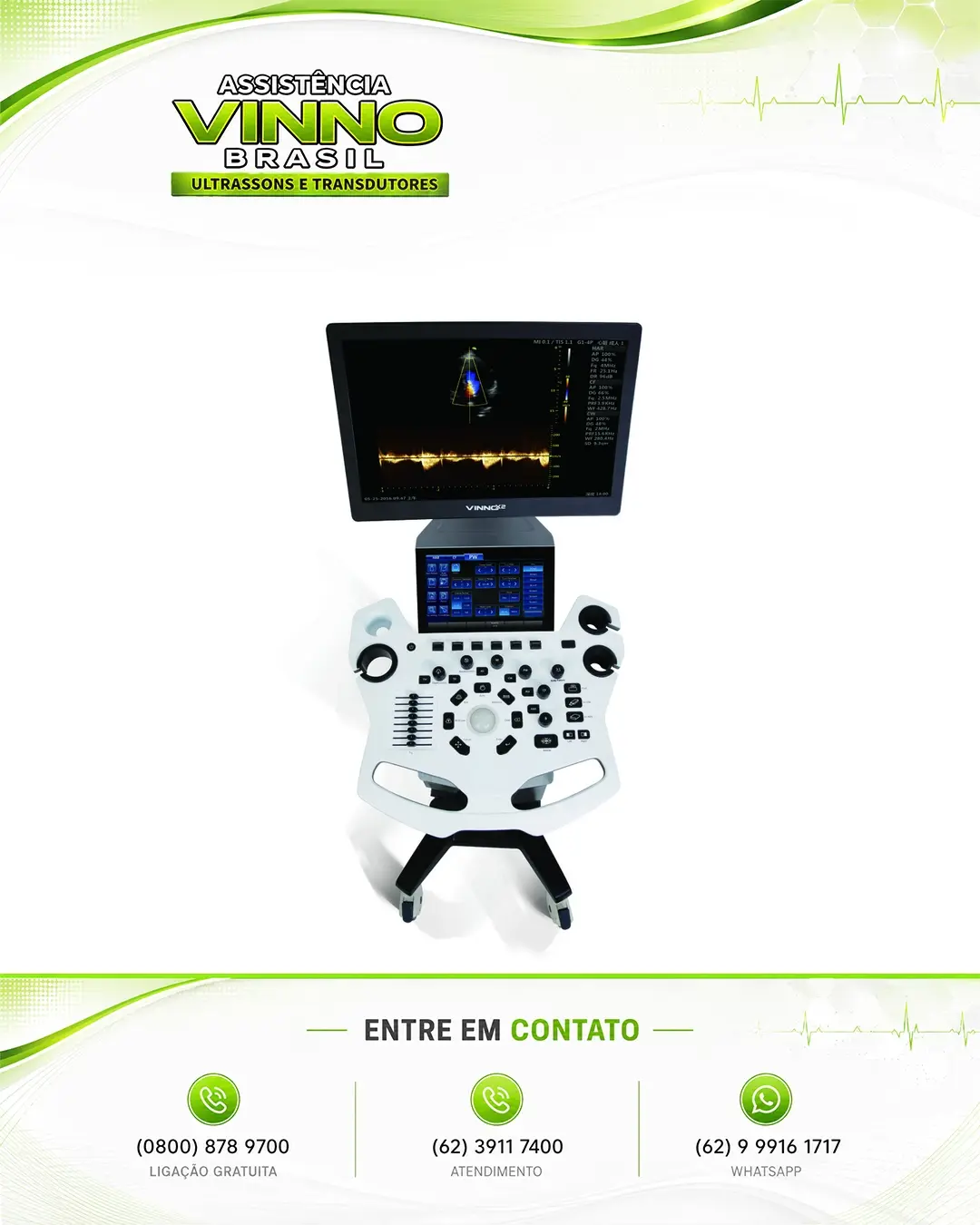 SUPORTE TÉCNICO PARA ULTRASSOM VINNO X2 GOIÁS