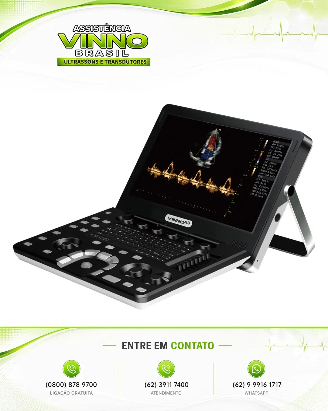 SUPORTE TÉCNICO ULTRASSOM VINNO A3 PERNAMBUCO