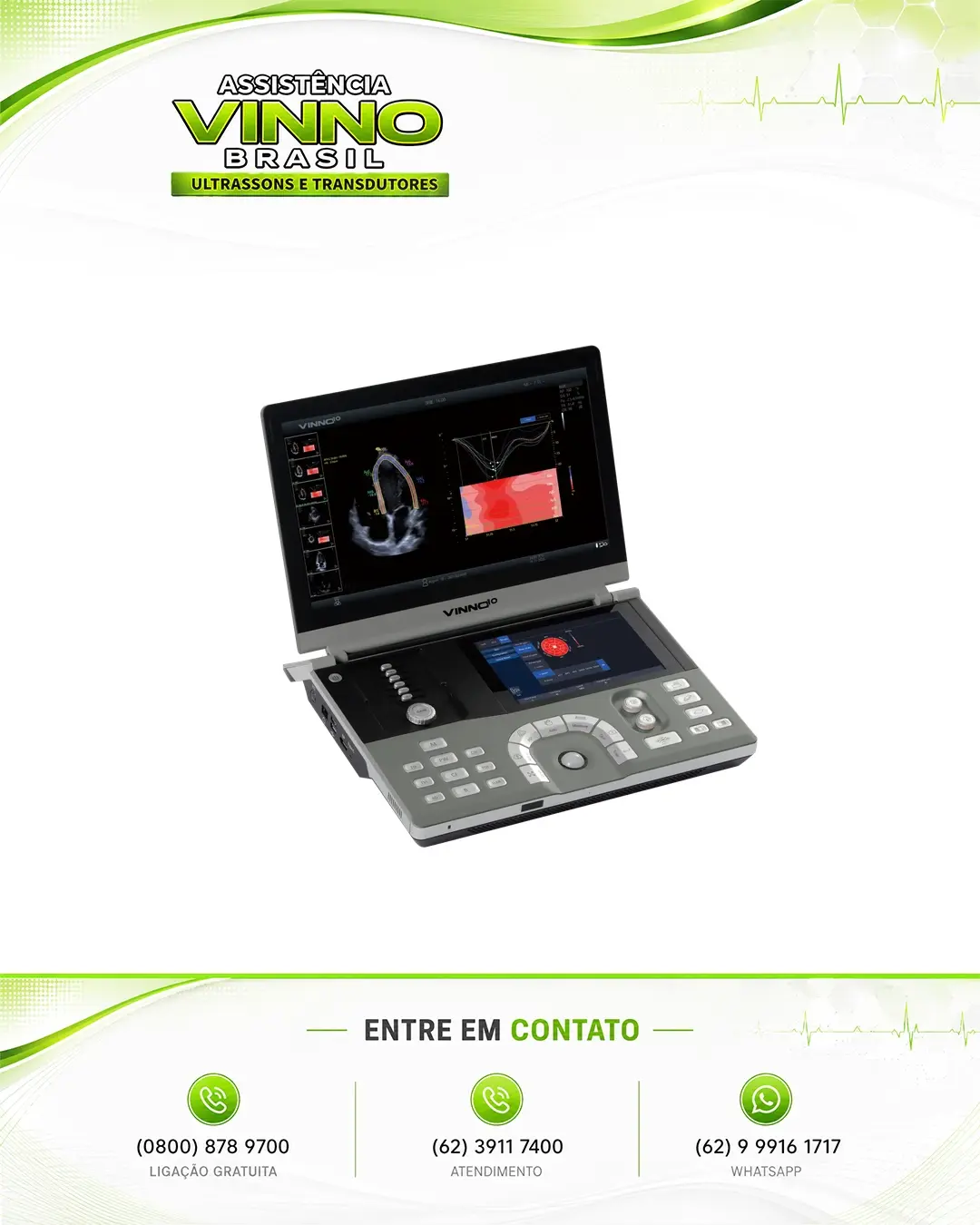 SUPORTE TÉCNICO ULTRASSOM VINNO D10 VET BRASIL