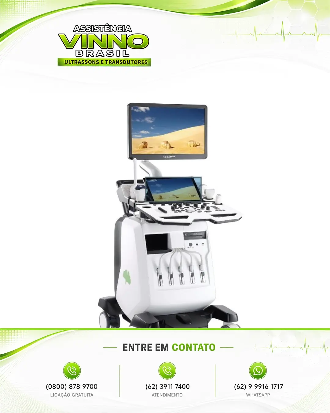 SUPORTE TÉCNICO ULTRASSOM VINNO G65 RIO GRANDE DO SUL